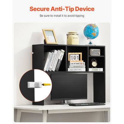 KLBS-01 - 37" VEVOR Desktop Bookshelf with Compartments & Anti-Tip Feature
