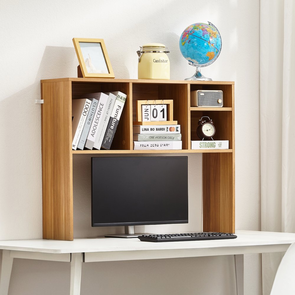 KLBS-03 - 37" Wood Desktop Bookshelf with 143 lbs Capacity and Organizers