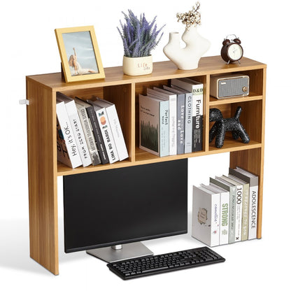 KLBS-03 - 37" Wood Desktop Bookshelf with 143 lbs Capacity and Organizers