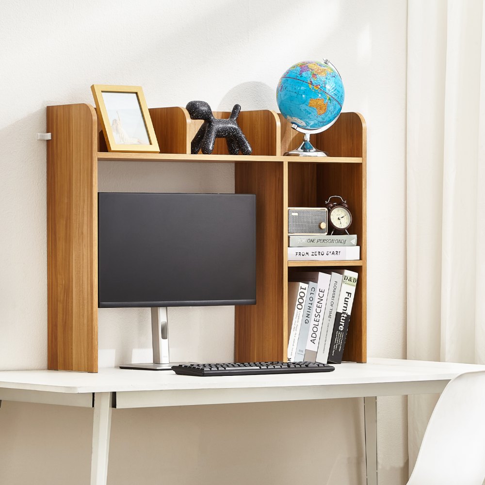 KLBS-06 - Sturdy 37.2" Desktop Bookshelf with Multiple Compartments