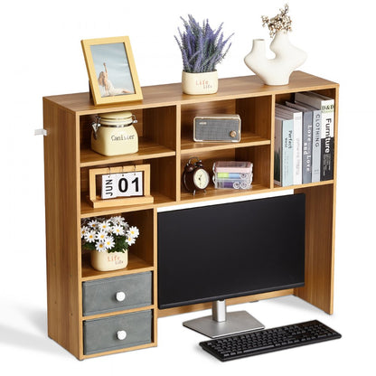 KLBS-12 - 37" Wooden Desktop Organizer with Shelves for Home & Office