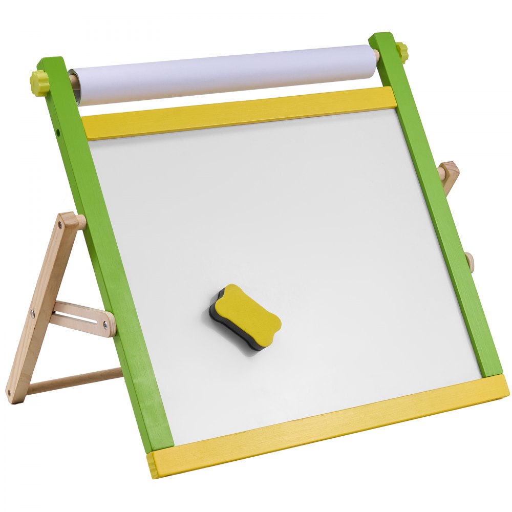 AC7813A - Double-Sided Kids Art Easel with Chalkboard & Whiteboard
