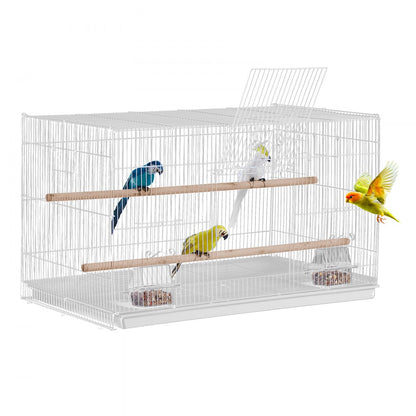 504CD white - 30x18x18 in Sturdy Carbon Steel Bird Cage with Secure Door