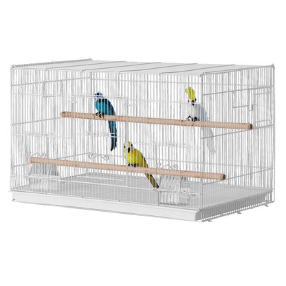 504CD white - 30x18x18 in Sturdy Carbon Steel Bird Cage with Secure Door