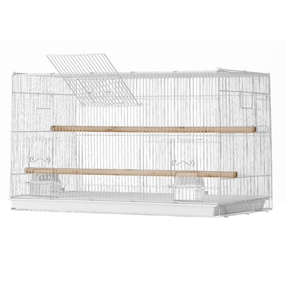 504CD white - 30x18x18 in Sturdy Carbon Steel Bird Cage with Secure Door