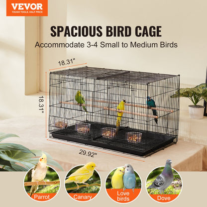 504B-R - 30x18x18 In Bird Cage with Divider and Secure Door