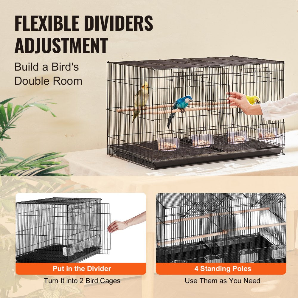 504B-R - 30x18x18 In Bird Cage with Divider and Secure Door