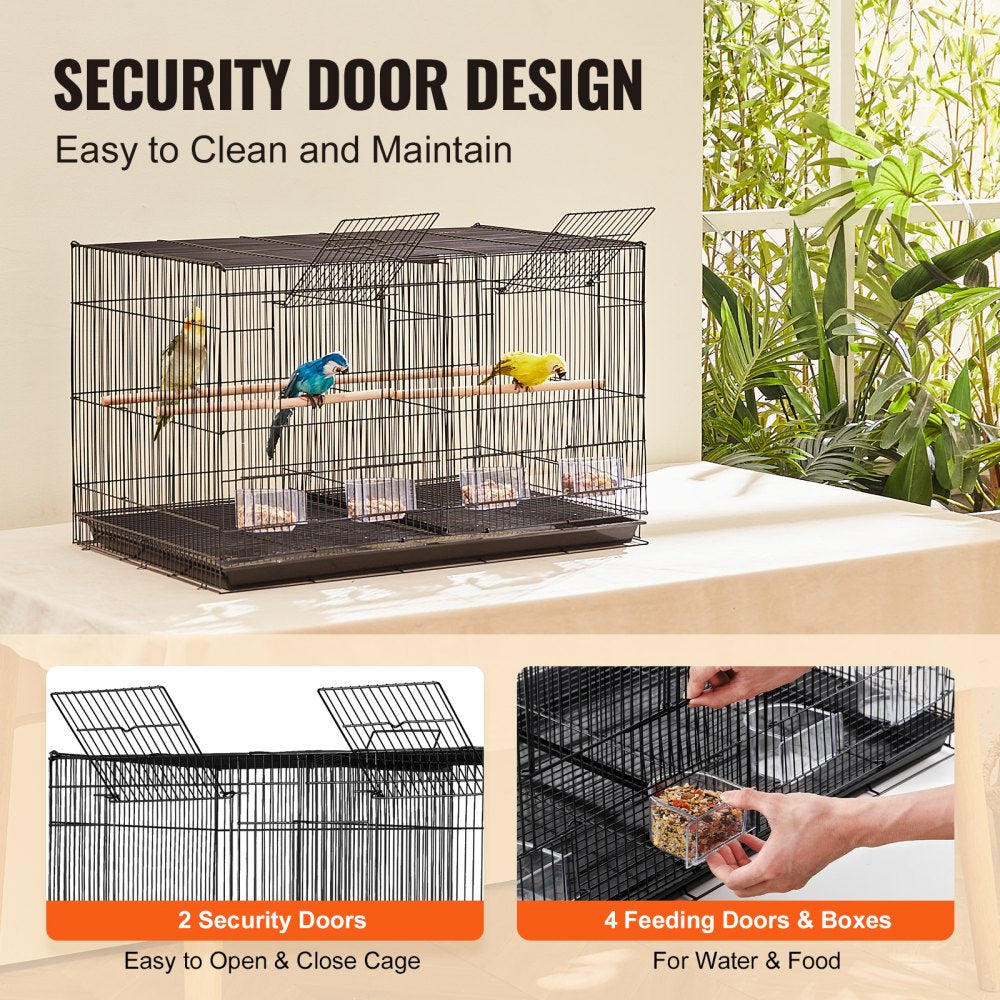 504B-R - 30x18x18 In Bird Cage with Divider and Secure Door