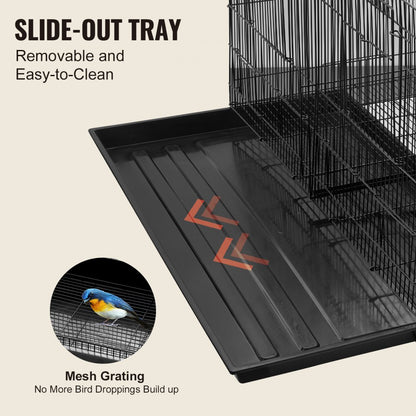 504B-R - 30x18x18 In Bird Cage with Divider and Secure Door