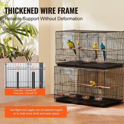 504B-R - 30x18x18 In Bird Cage with Divider and Secure Door
