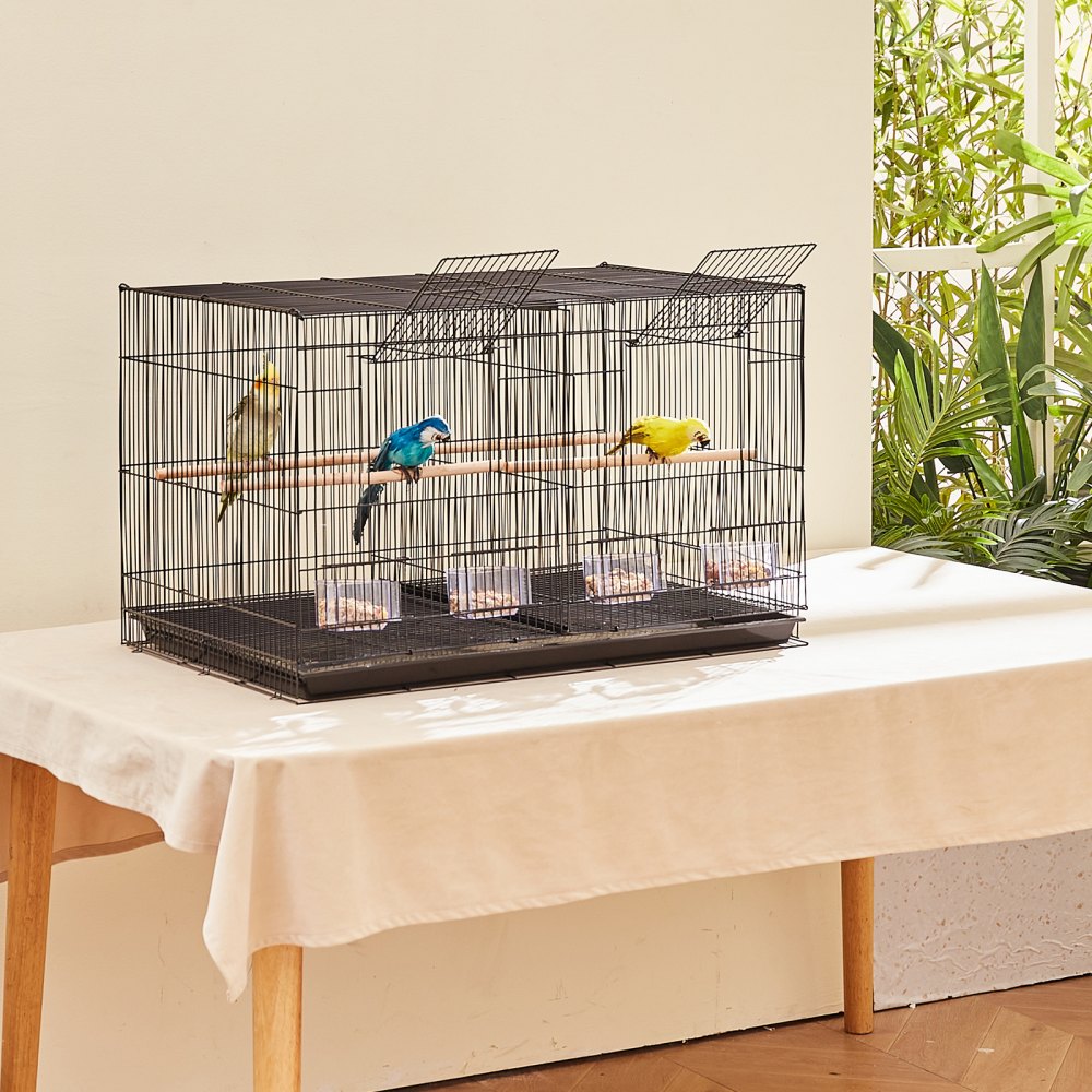 504B-R - 30x18x18 In Bird Cage with Divider and Secure Door