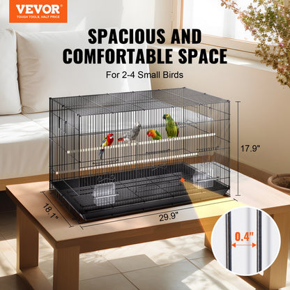 504CD - Spacious 30" Bird Cage for Parakeets with Easy Access & Perches