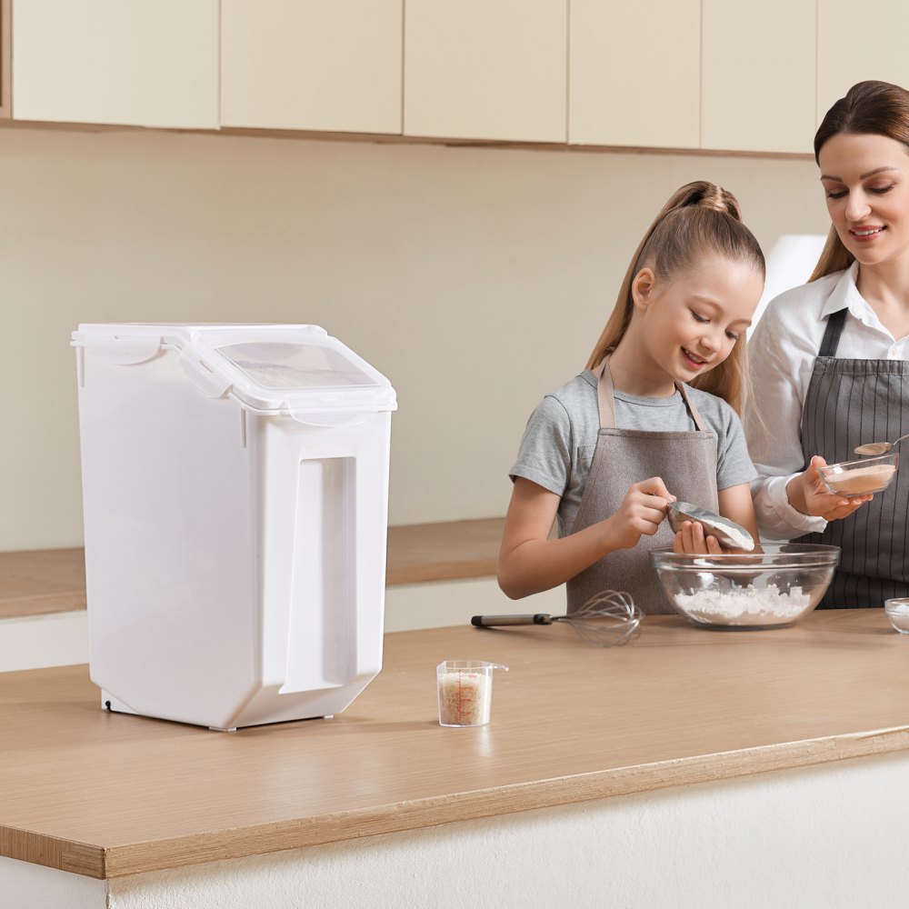 F-8909 - 35lb Airtight Storage Container with Wheels & Sealing System