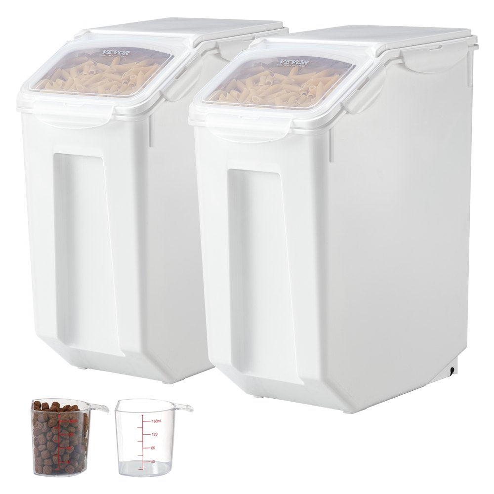 F-8909X2 - 2-Piece 35lb Capacity Airtight Food Storage Container with Wheels