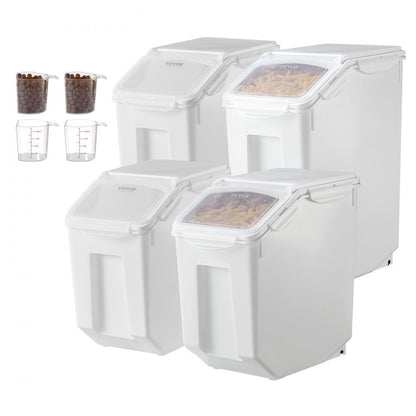F-8908-8909 - Stackable 15L & 20L Dry Food Storage Containers with Wheels