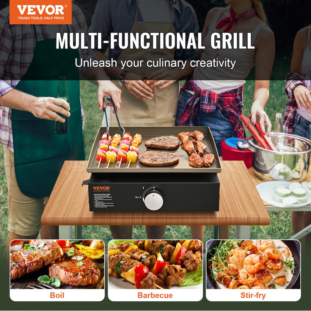 YCD-G2317 - Portable 16.9" Non-Stick Griddle for Efficient Cooking