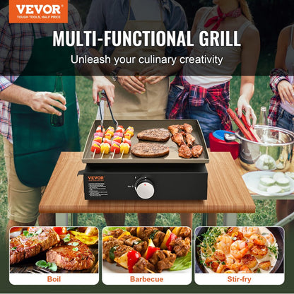 YCD-G2317 - Portable 16.9" Non-Stick Griddle for Efficient Cooking