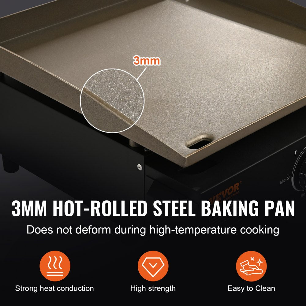 YCD-G2317 - Portable 16.9" Non-Stick Griddle for Efficient Cooking