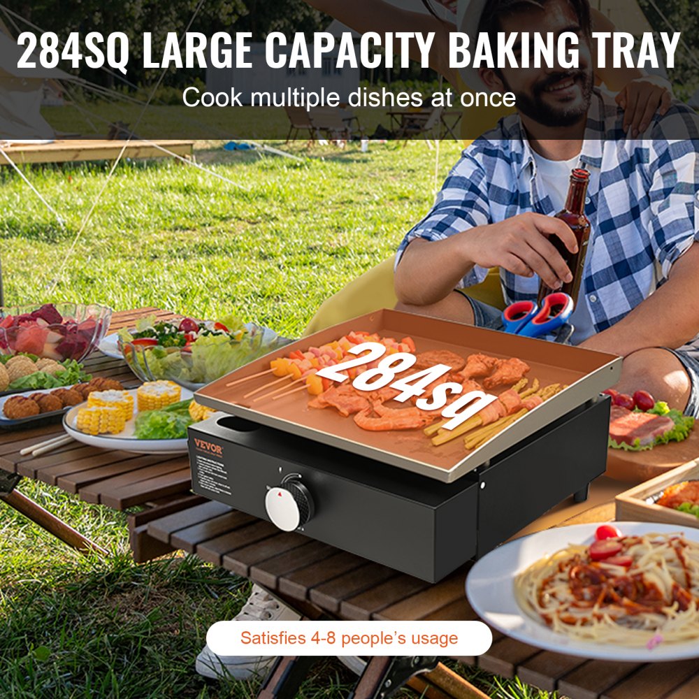 YCD-G2317 - Portable 16.9" Non-Stick Griddle for Efficient Cooking