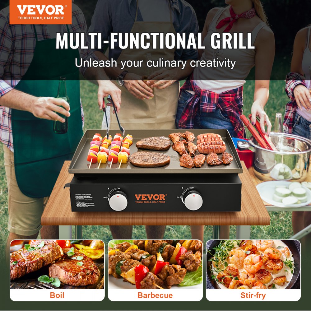 YCD-G2317 - Portable 22.4" Non-Stick Commercial Griddle for Versatile Cooking
