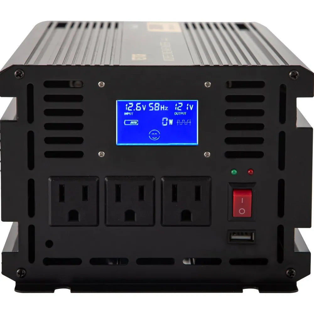 GYM-2500W - 2500W Power Inverter with LCD Display & Cooling Fan