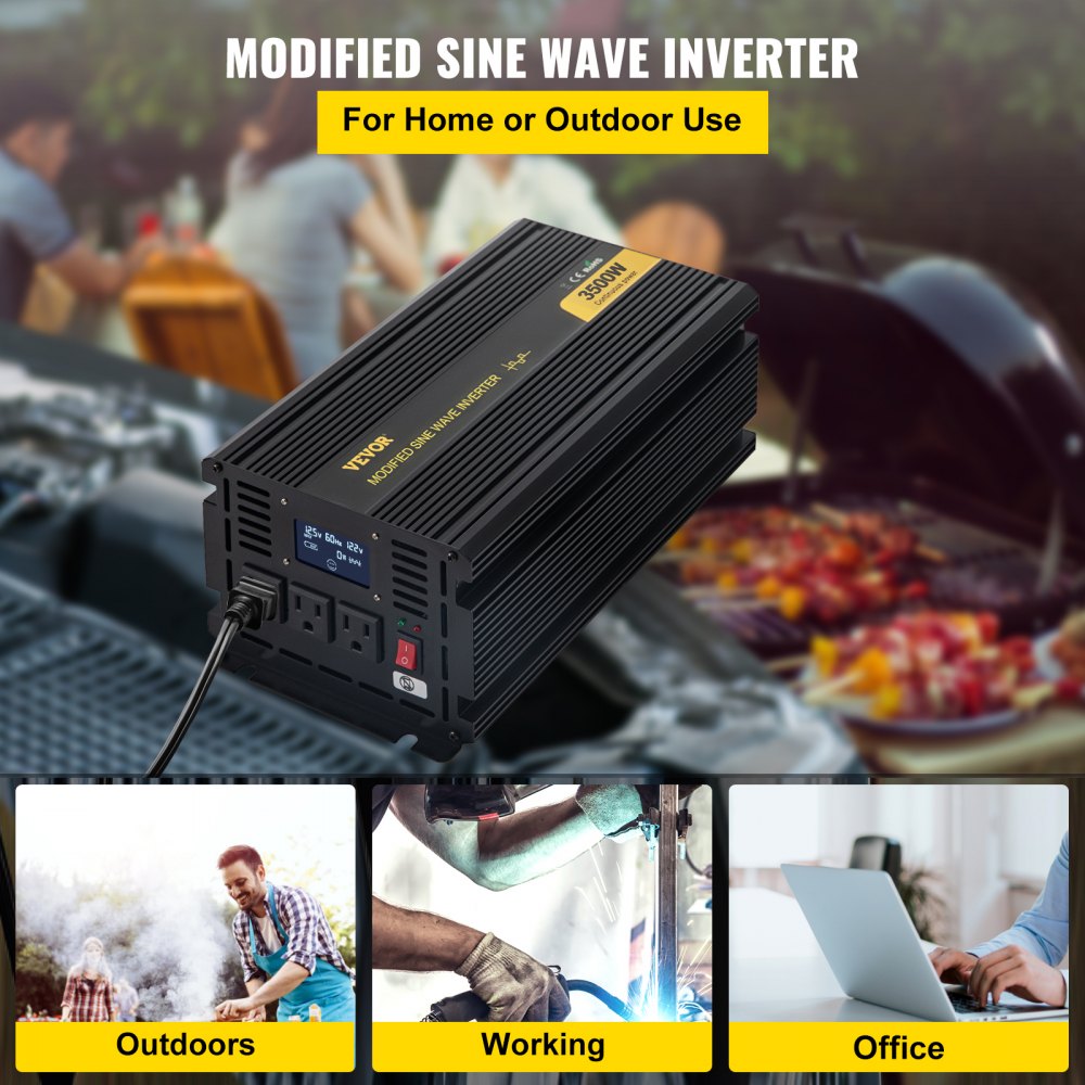 GYM-3500W - 3500W VEVOR Inverter with LCD and Remote Control