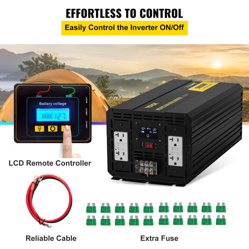 GYM-5000W - 5000W Modified Sine Wave Inverter with Remote Control