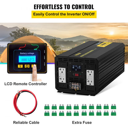 GYM-5000W - 5000W Modified Sine Wave Inverter with Remote Control