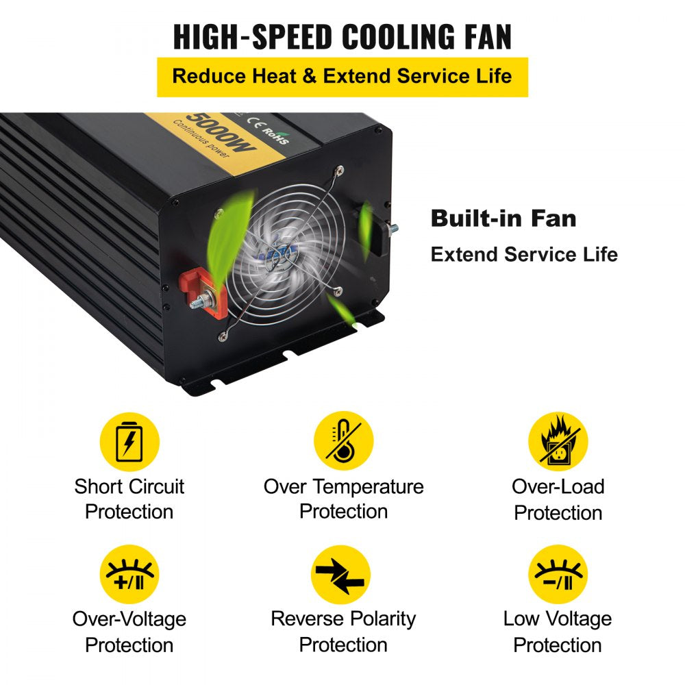 GYM-5000W - 5000W Modified Sine Wave Inverter with Remote Control