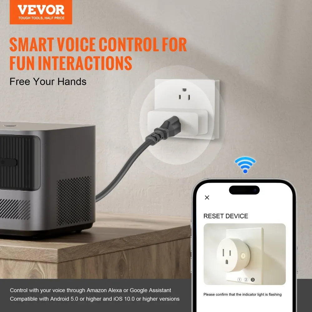 010963613172 - Compact Voice-Controlled Smart Plug for Home Automation