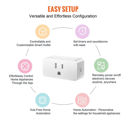 010963613172 - Compact Voice-Controlled Smart Plug for Home Automation
