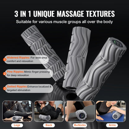 HY-5007 - 5x16 inches EVA Vibrating Foam Roller with Adjustable Intensity