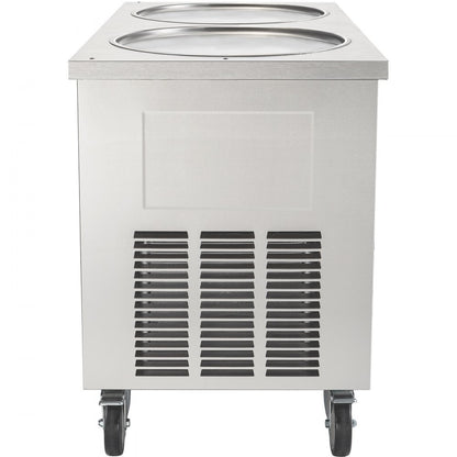 010587780299 - 17.7" Stainless Steel Double-Pan Ice Cream Machine