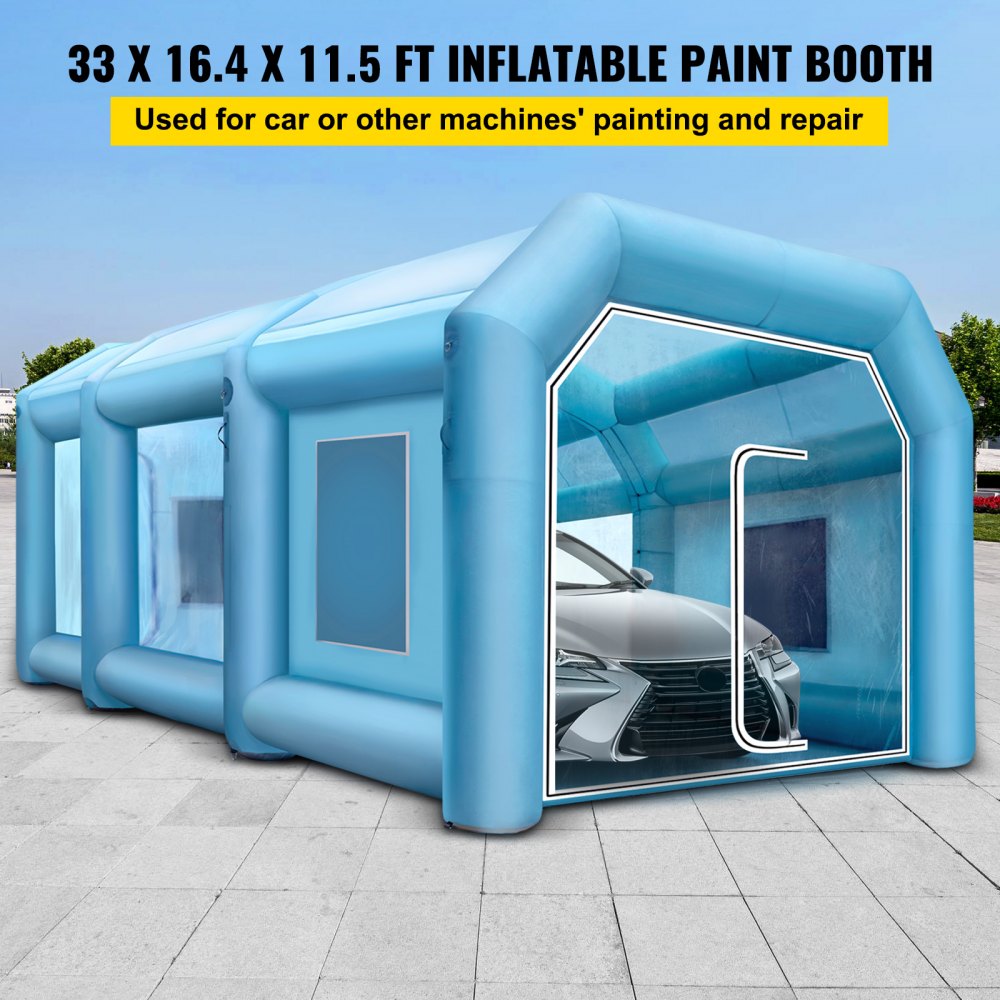 10X5X3.5m - Durable Inflatable Paint Booth with Filtration & Dual Chambers