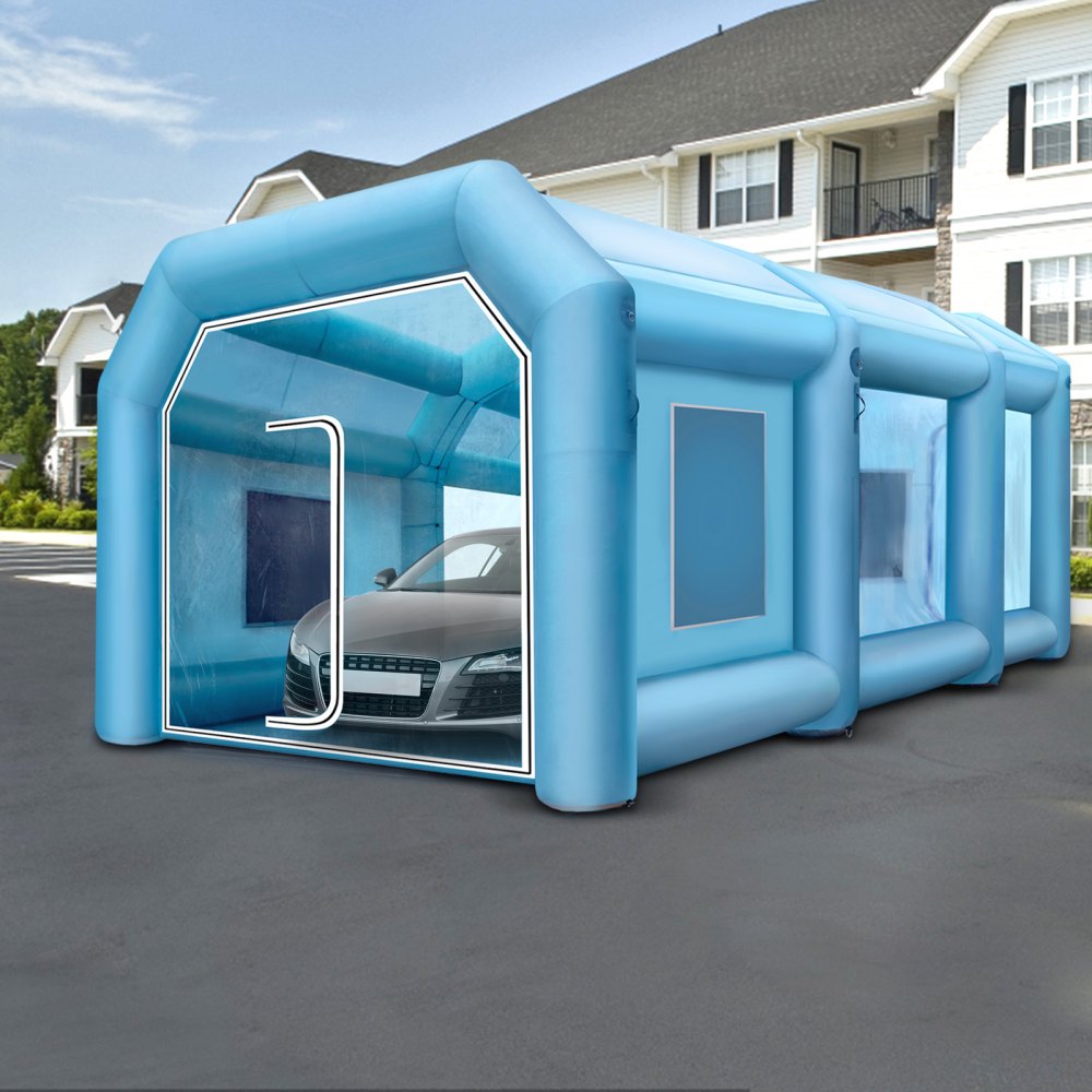 10X5X3.5m - Durable Inflatable Paint Booth with Filtration & Dual Chambers