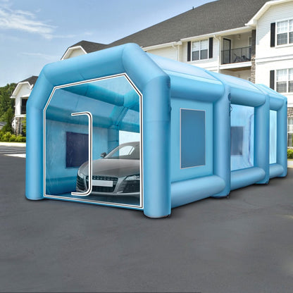10X5X3.5m - Durable Inflatable Paint Booth with Filtration & Dual Chambers