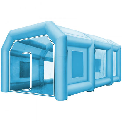 10X5X3.5m - Durable Inflatable Paint Booth with Filtration & Dual Chambers