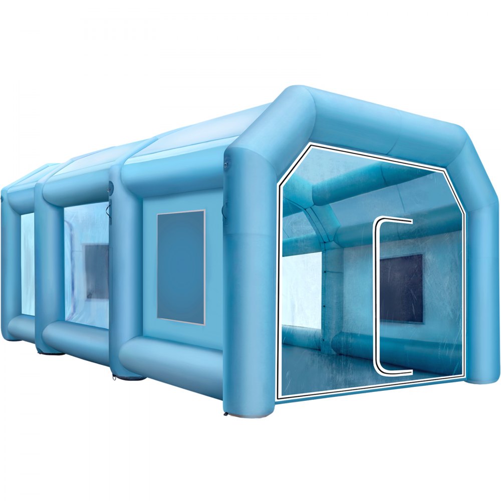 10X5X3.5m - Durable Inflatable Paint Booth with Filtration & Dual Chambers