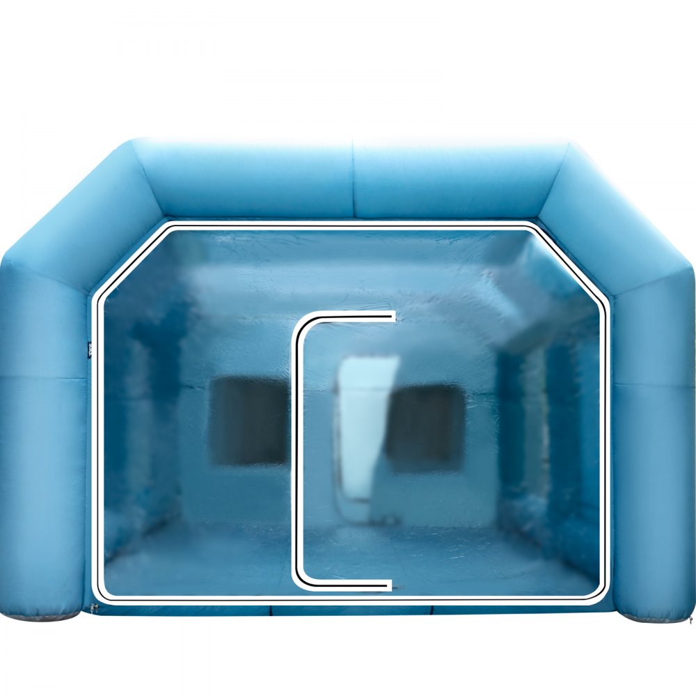 10X5X3.5m - Durable Inflatable Paint Booth with Filtration & Dual Chambers