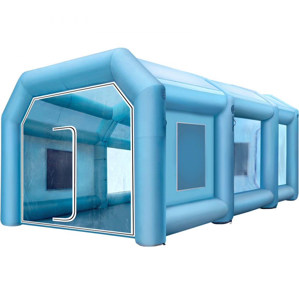 10X5X3.5m - Durable Inflatable Paint Booth with Filtration & Dual Chambers