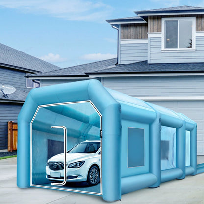 010751813974 - 20x13 Inflatable Paint Booth with Filtration & Blowers