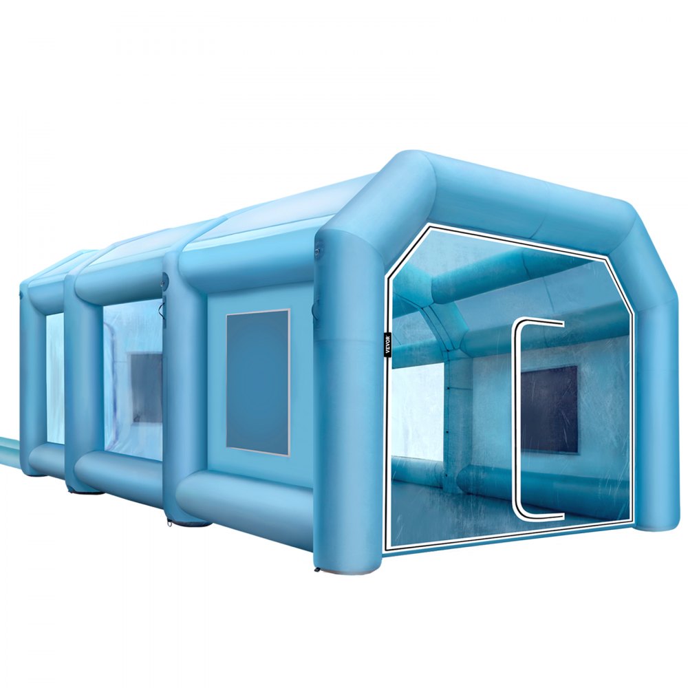 9X6X4M - Durable Inflatable Paint Booth with Filtration System