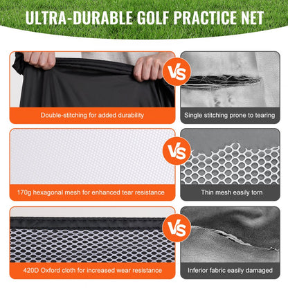 FL-004 - Durable 10x7ft Indoor/Outdoor Golf Practice Net