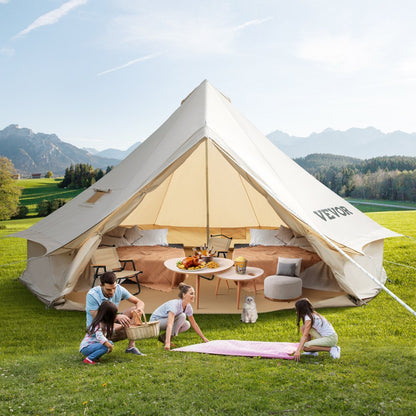 MGB-9833 - 5-8 Person 4-Season Waterproof Cotton Canvas Bell Tent