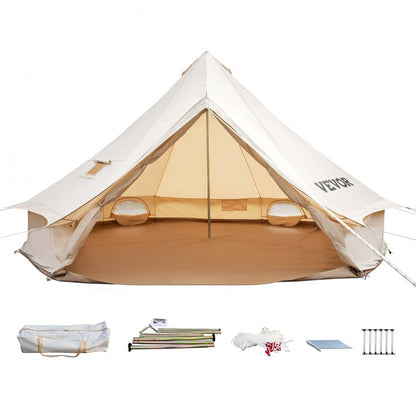 MGB-9833 - 5-8 Person 4-Season Waterproof Cotton Canvas Bell Tent