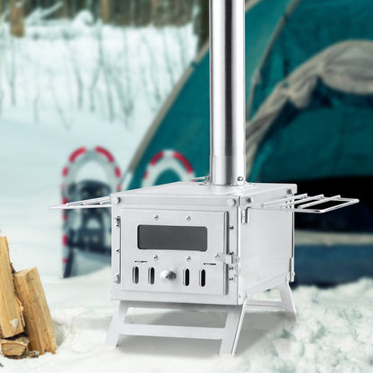 WMCPSF02 - 14"x17" VEVOR Portable Wood Stove with 8 Accessories