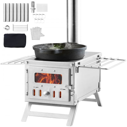 WMCPSF02 - 14"x17" VEVOR Portable Wood Stove with 8 Accessories