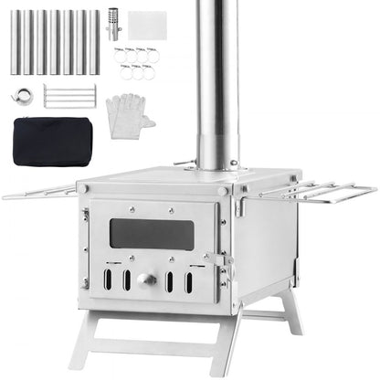 WMCPSF02 - 14"x17" VEVOR Portable Wood Stove with 8 Accessories