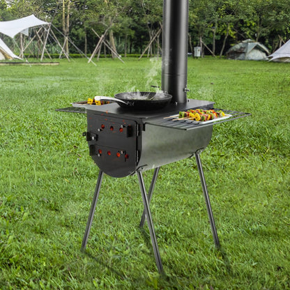 VOLD-002A - Versatile 54 lbs Portable Wood Stove for Camping & Cooking