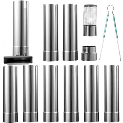 010788445013 - 90.6" Stainless Steel Outdoor Tent Stove with Chimney